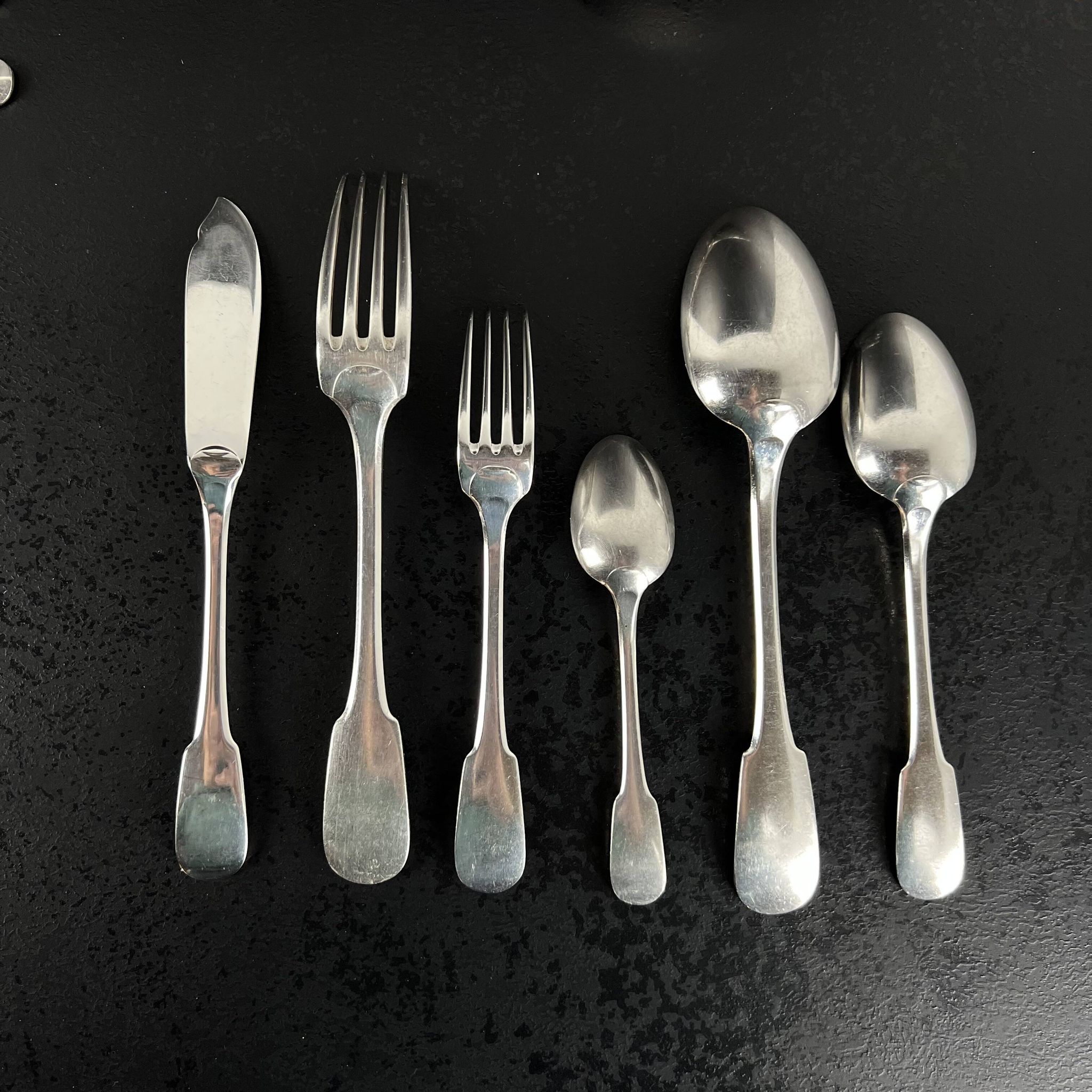 Christofle silver-plated cutlery set – Cluny model – 36 pieces