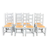 Set of 8 country style chairs