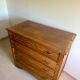 4-drawer chest in raw wood and chrome - art deco style