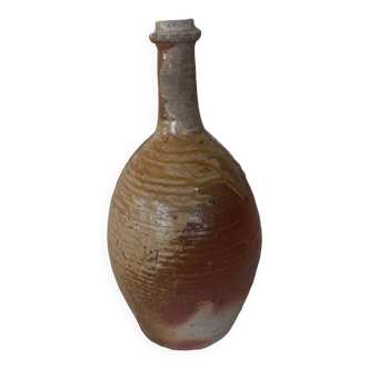Pottery bottle vase terracotta