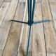 Brutalist stool design in wood and iron 70s