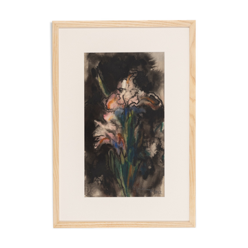Flower in the Darkness, Aquarelle on Paper, 43 x 63 cm