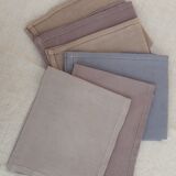 Set de 6 serviettes de table en lin multicolores