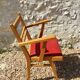 Fauteuil scandinave vintage pieds compas