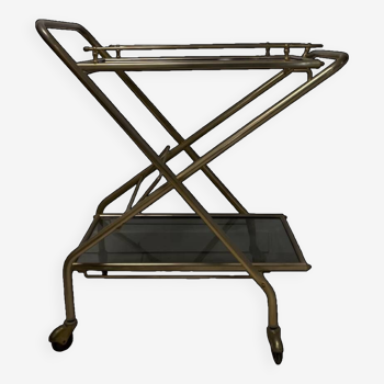 Folding metal trolley