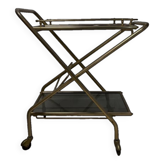 Folding metal trolley