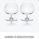 2 verres Baccarat dégustation cognac
