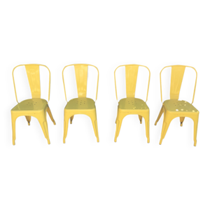 4 chaises industrielles