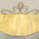Pair of Wall-Mounted Brass and Murano Glass Console Tables / Nightstands
