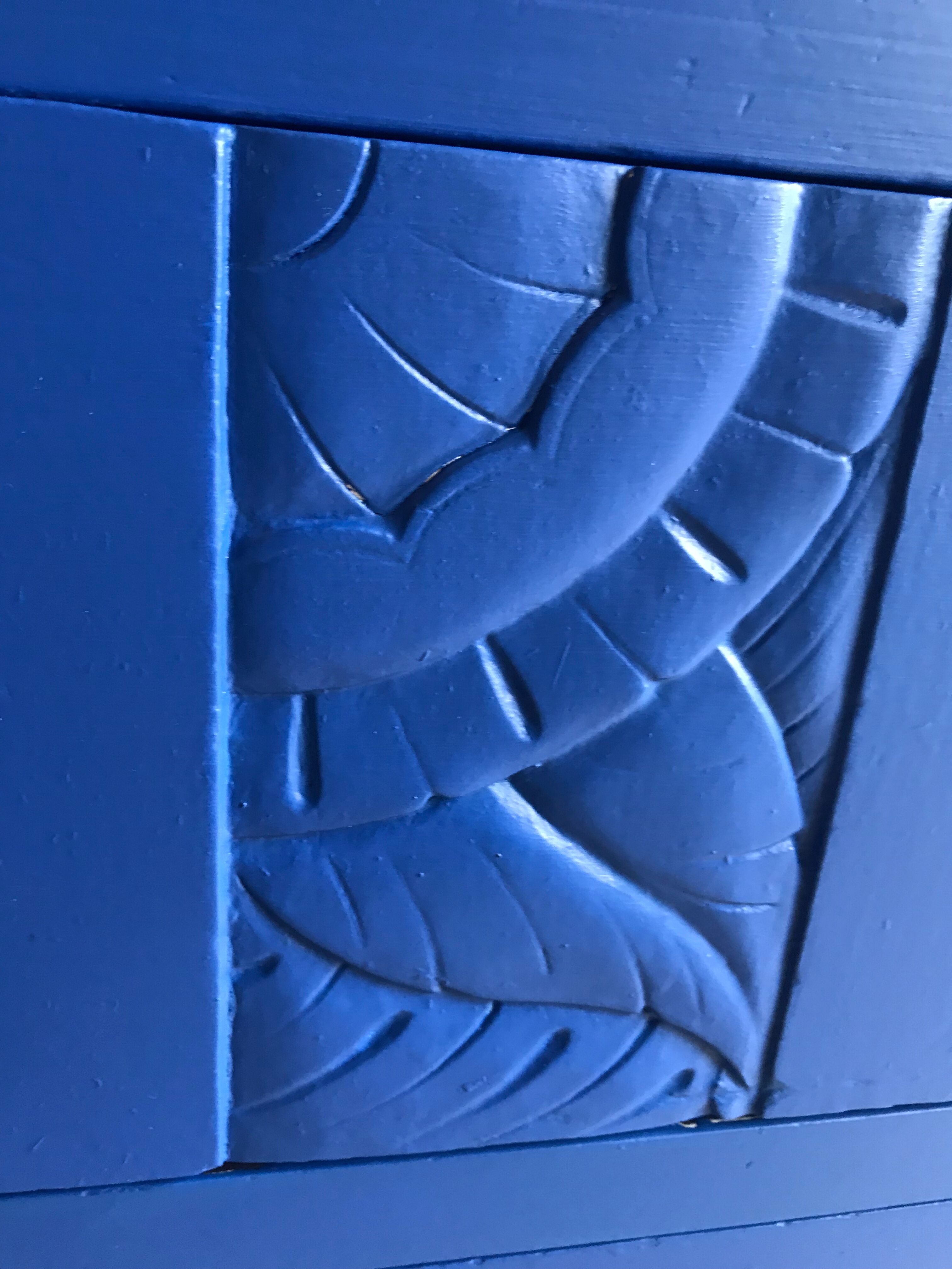 Chest of drawers blue majorelle art deco period