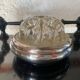 Gallia Art Deco glass and silver metal flower stand