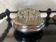 Gallia Art Deco glass and silver metal flower stand
