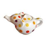 Théière elephant blanche à pois vintage français