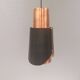 Hanging lamp in copper and black lacquered metal by Bent Karlby for Lyfa