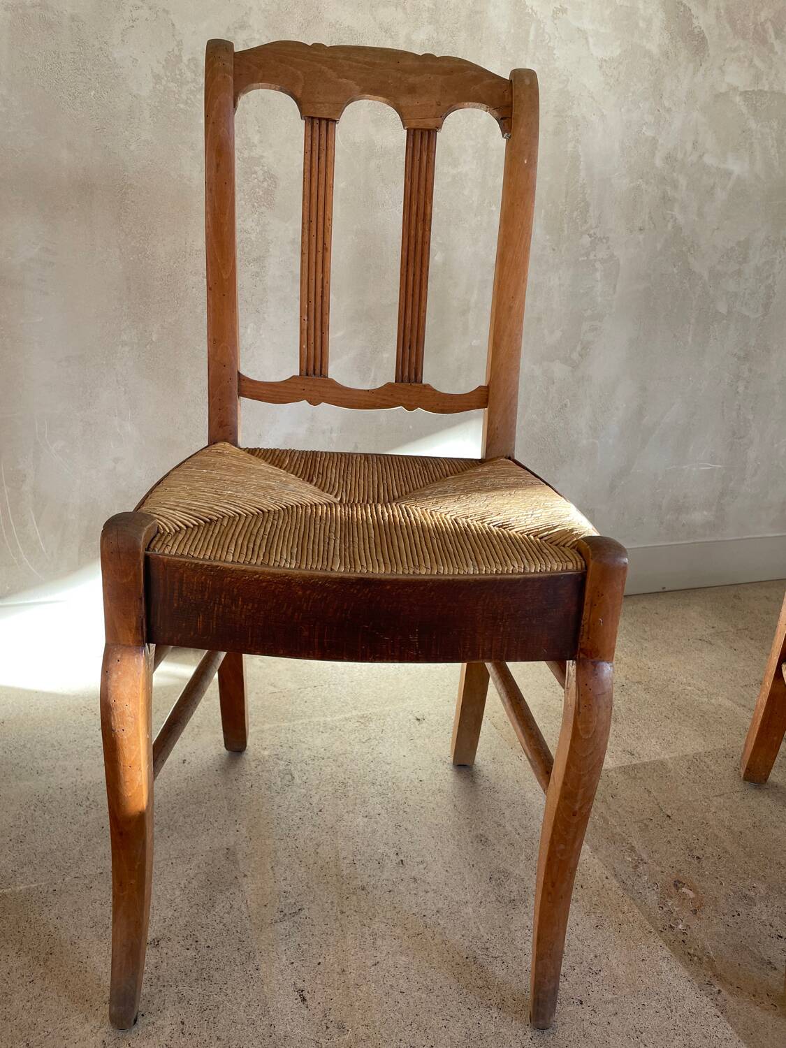 Set of antique dining room chairs