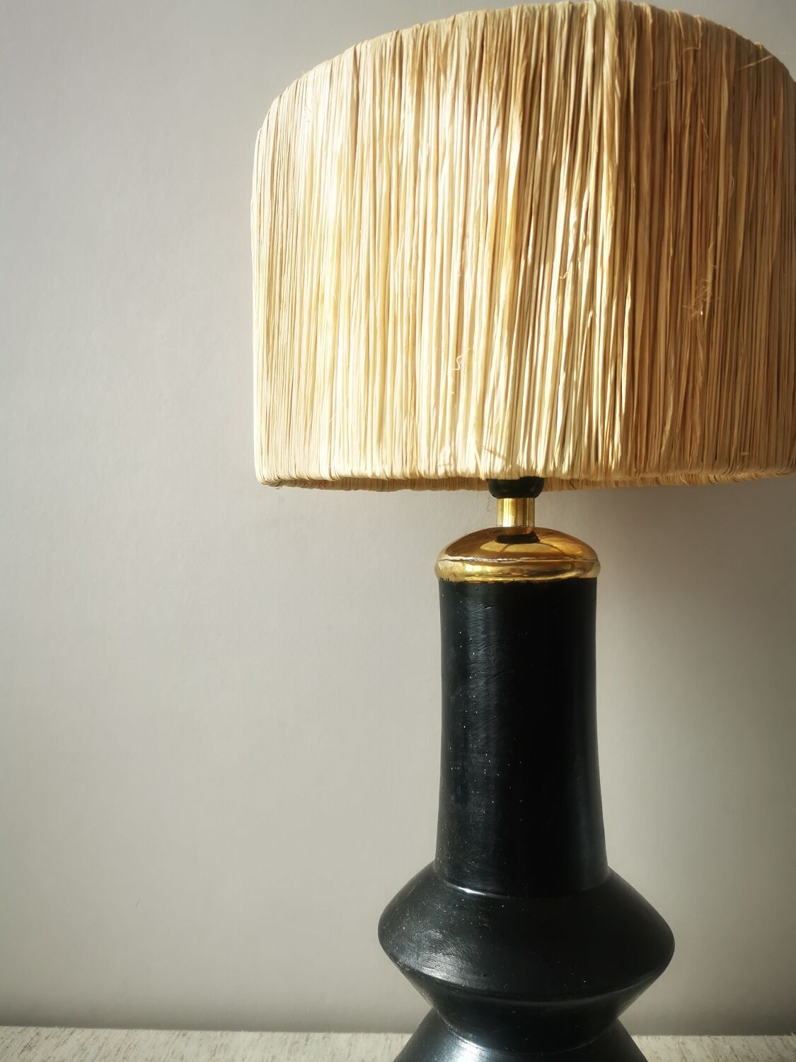 Black ceramic lamp