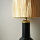 Lampe en ceramique noir