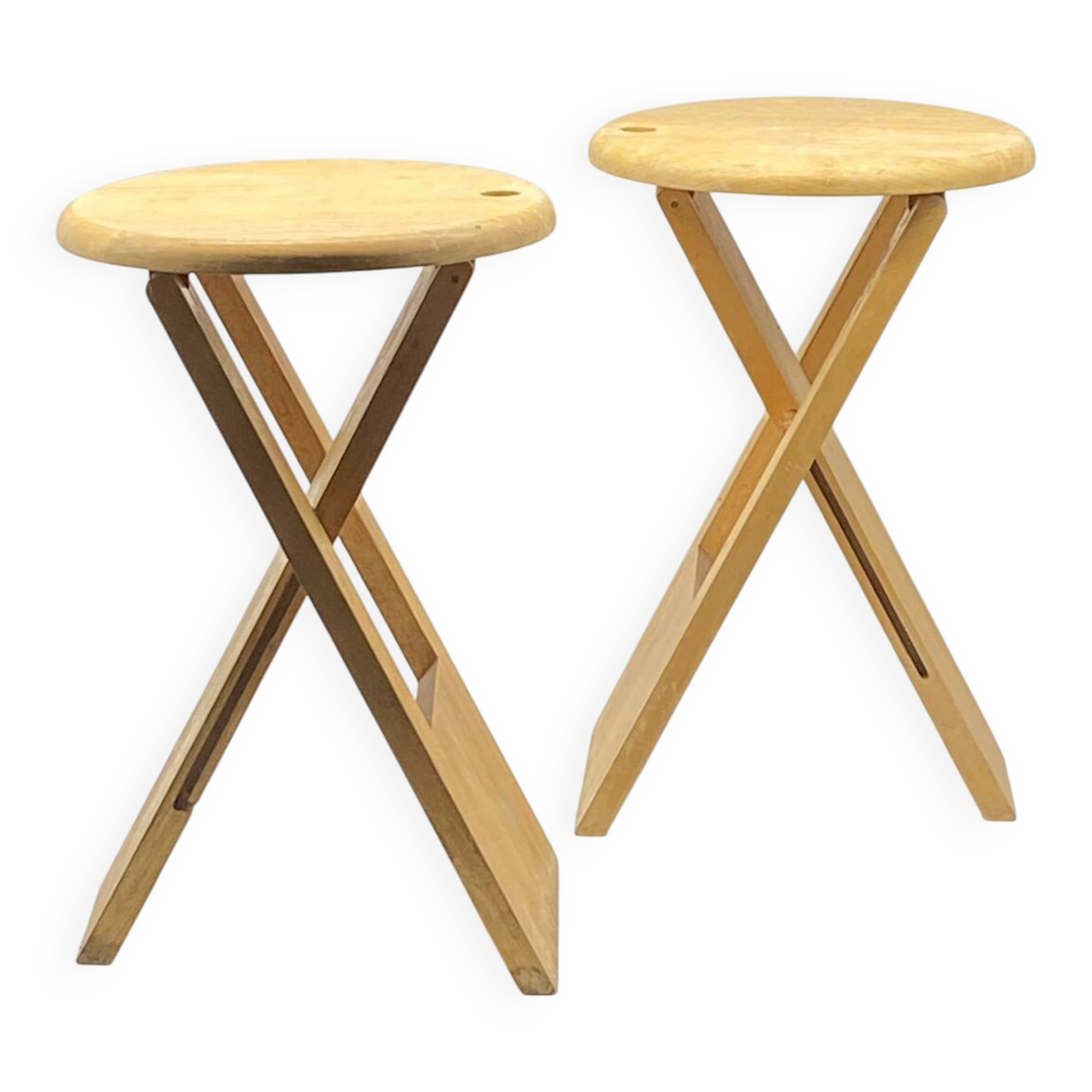 Pair of designer/vintage/minimalist stools by Adrian Reed and Suzy