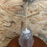 Old suspension glass molded shape flowers 70s vintage