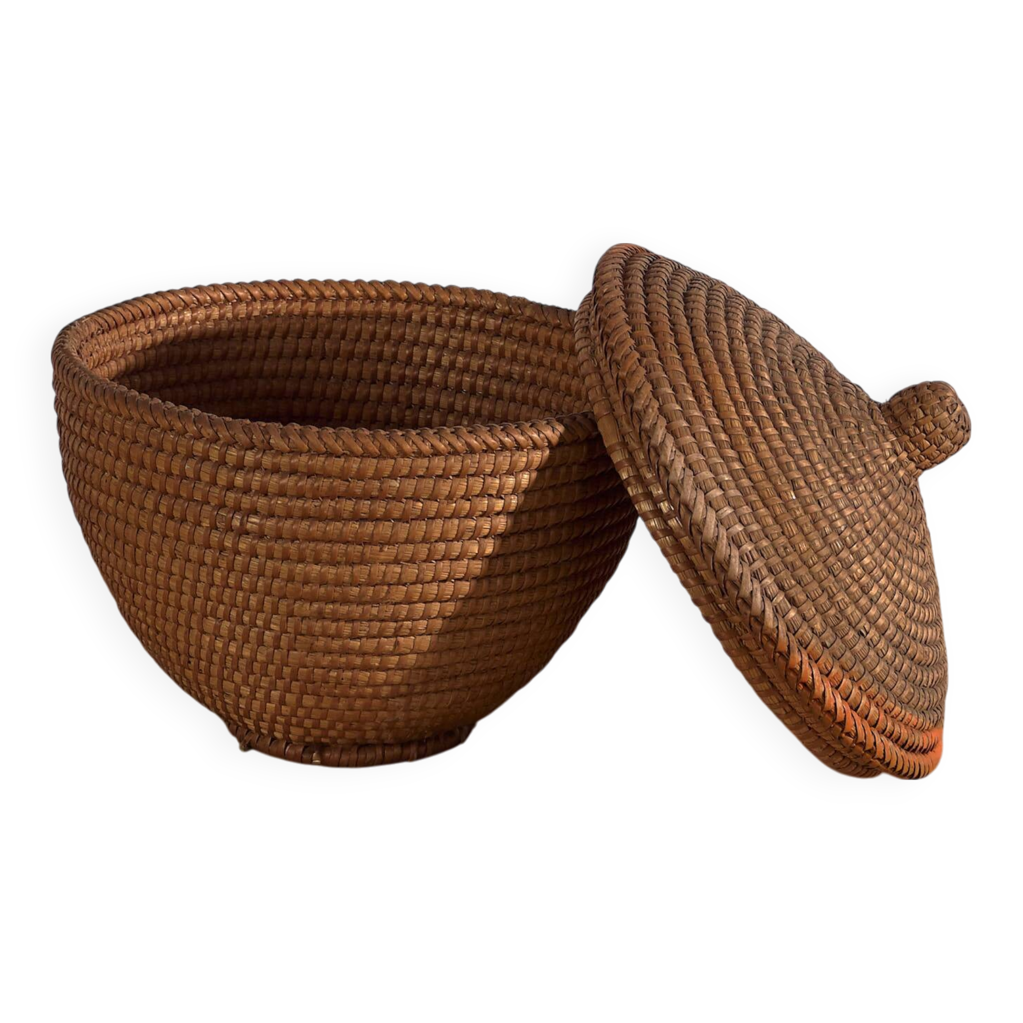 Antique woven rattan basket (c.1920)