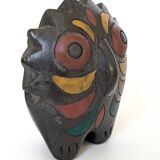 Mexican Pottery Owl from the 70s | Barro Negro Oaxaca | Midcentury