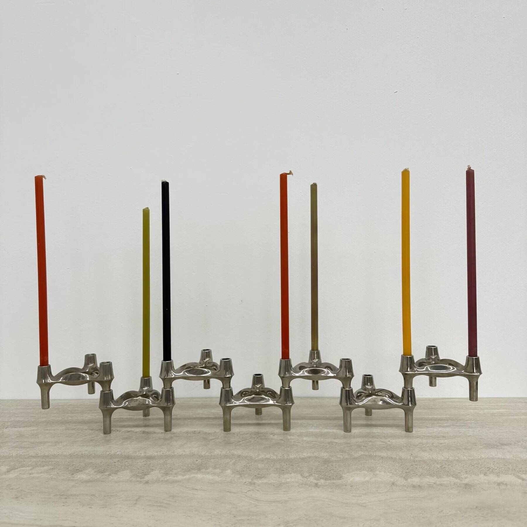 Grand candélabre XL par Fritz Nagel et Ceasar Stoffi, fabriqué par BMF, années 1960.