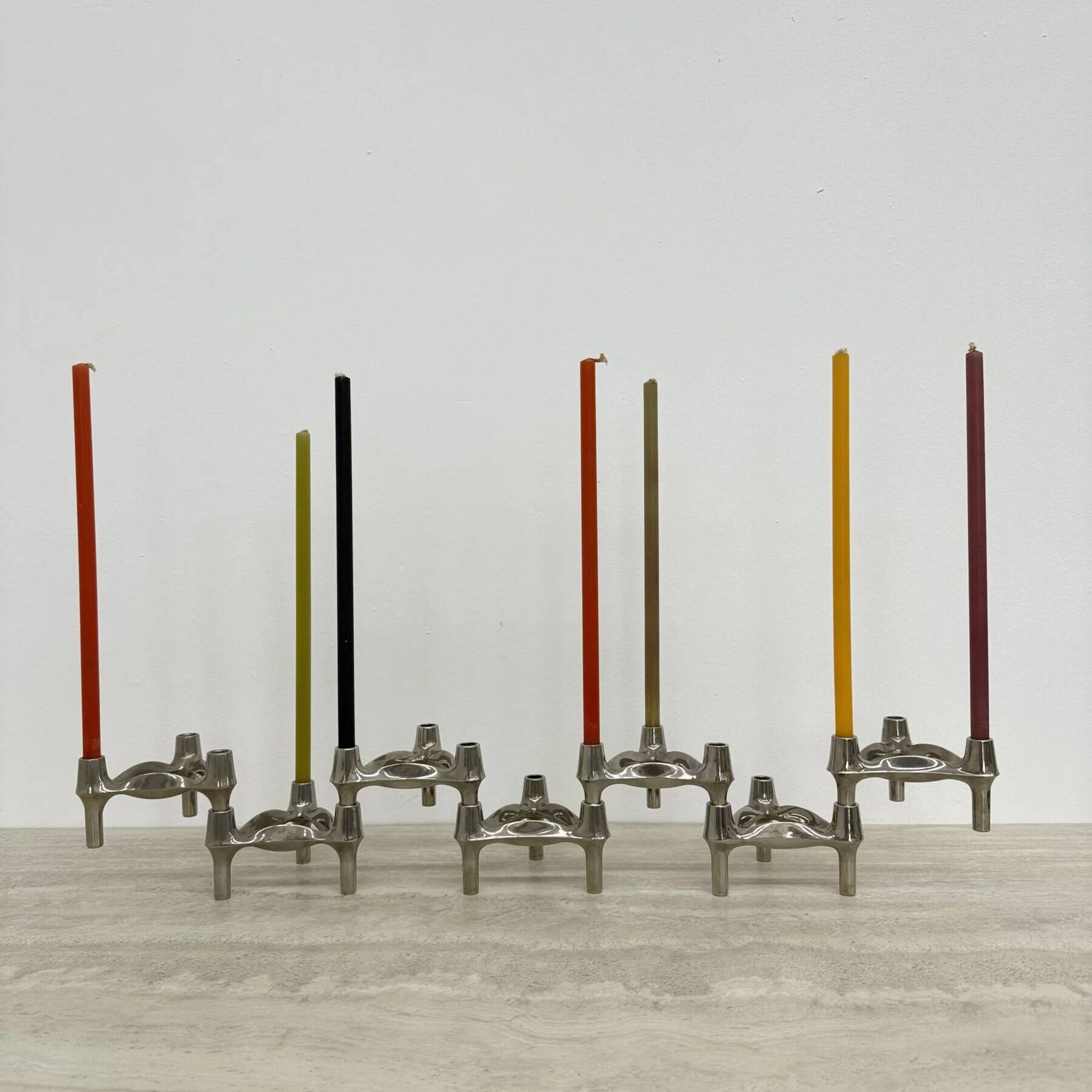 Large XL candlestick by Fritz Nagel & Ceasar Stoffi, manufactured by BMF, 1960s