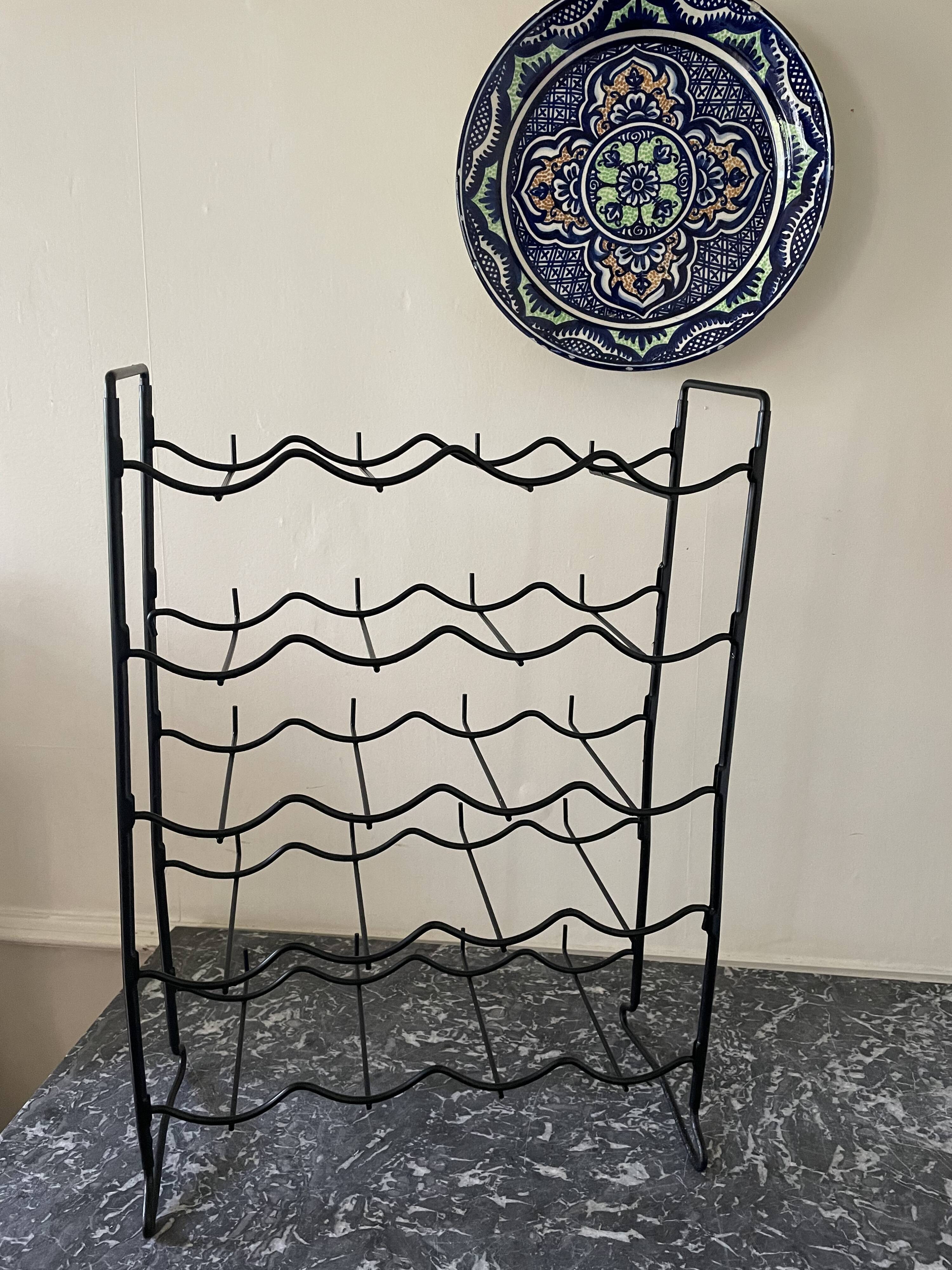 Vintage black bottle holder