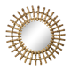 Sun diameter 46cm vintage rattan mirror