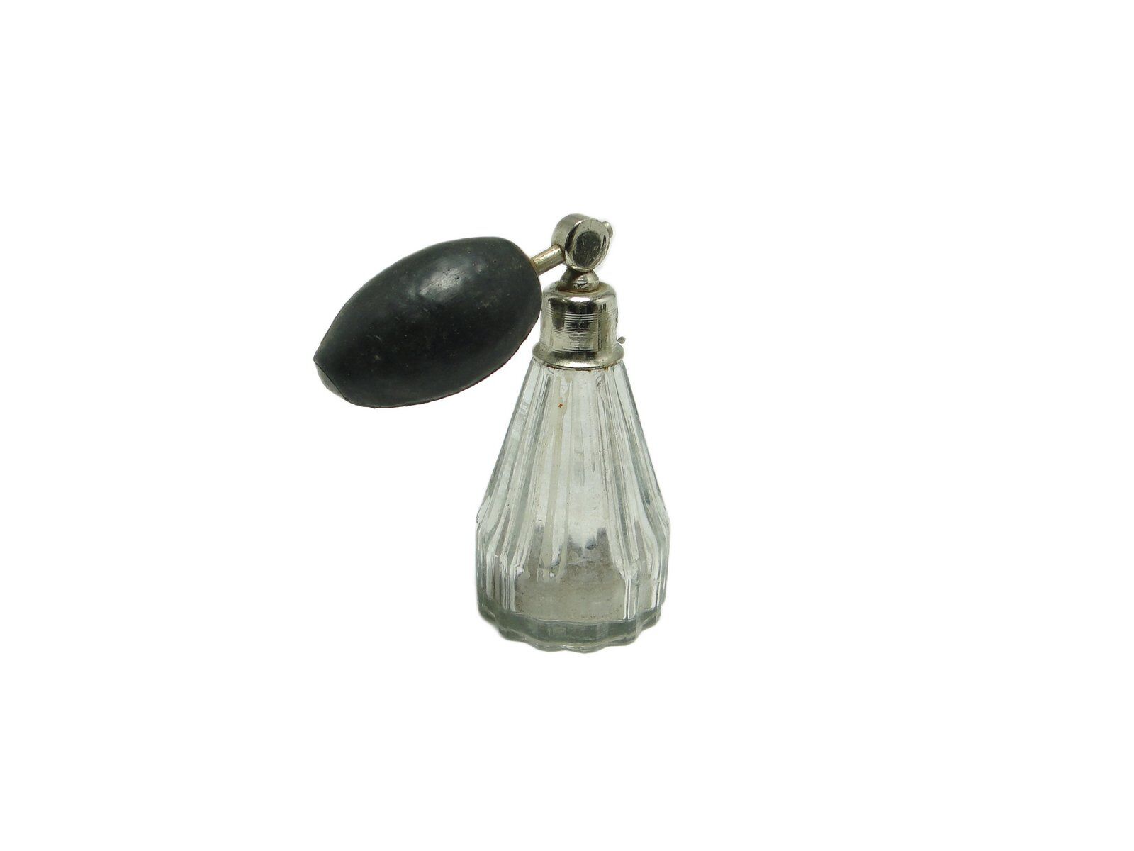 Art Deco Bohemian bronze and crystal perfume bottle, 1950s
