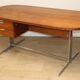 Vintage desk by George Nelson in wood and aluminum, 1960s