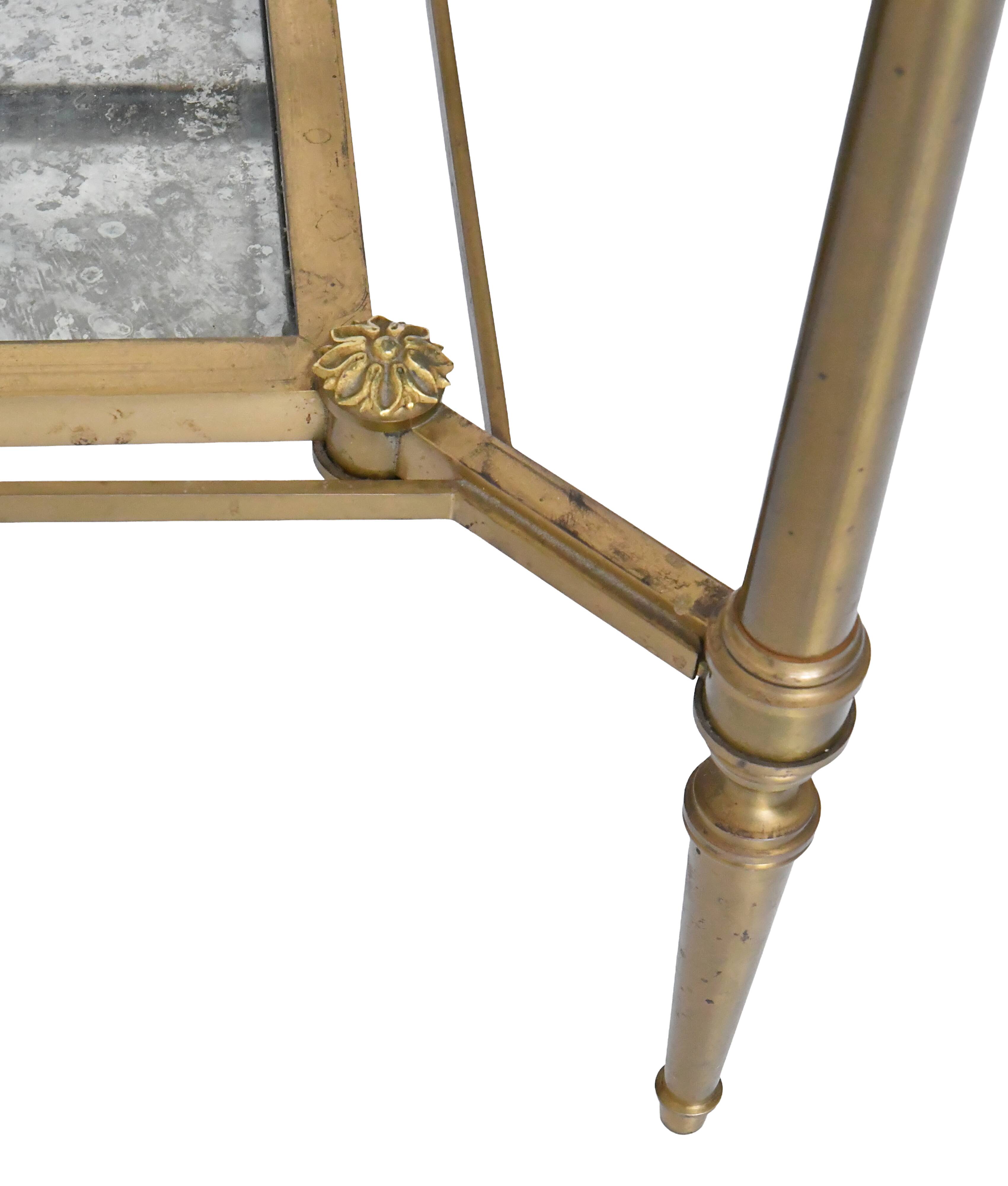 Bronze and gilded brass coffee table by Maison Jansen