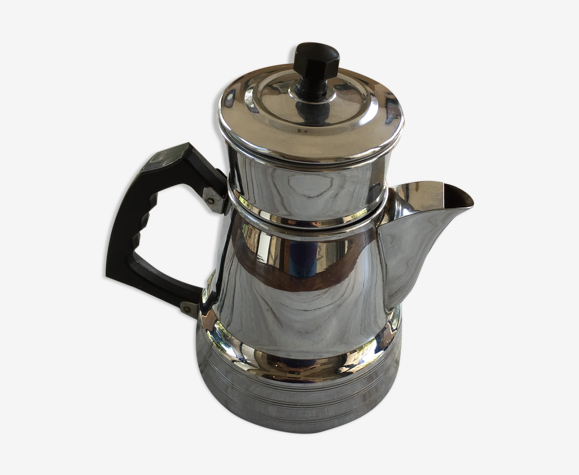 Old chrome metal coffee maker N°2