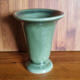 Small vintage vase in green ceramic