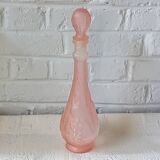 Large fruit motif genie CARAFE, vintage pink