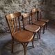 Set of 4 antique French bistro chairs by Mahieu & Guillaume, circa 1930.