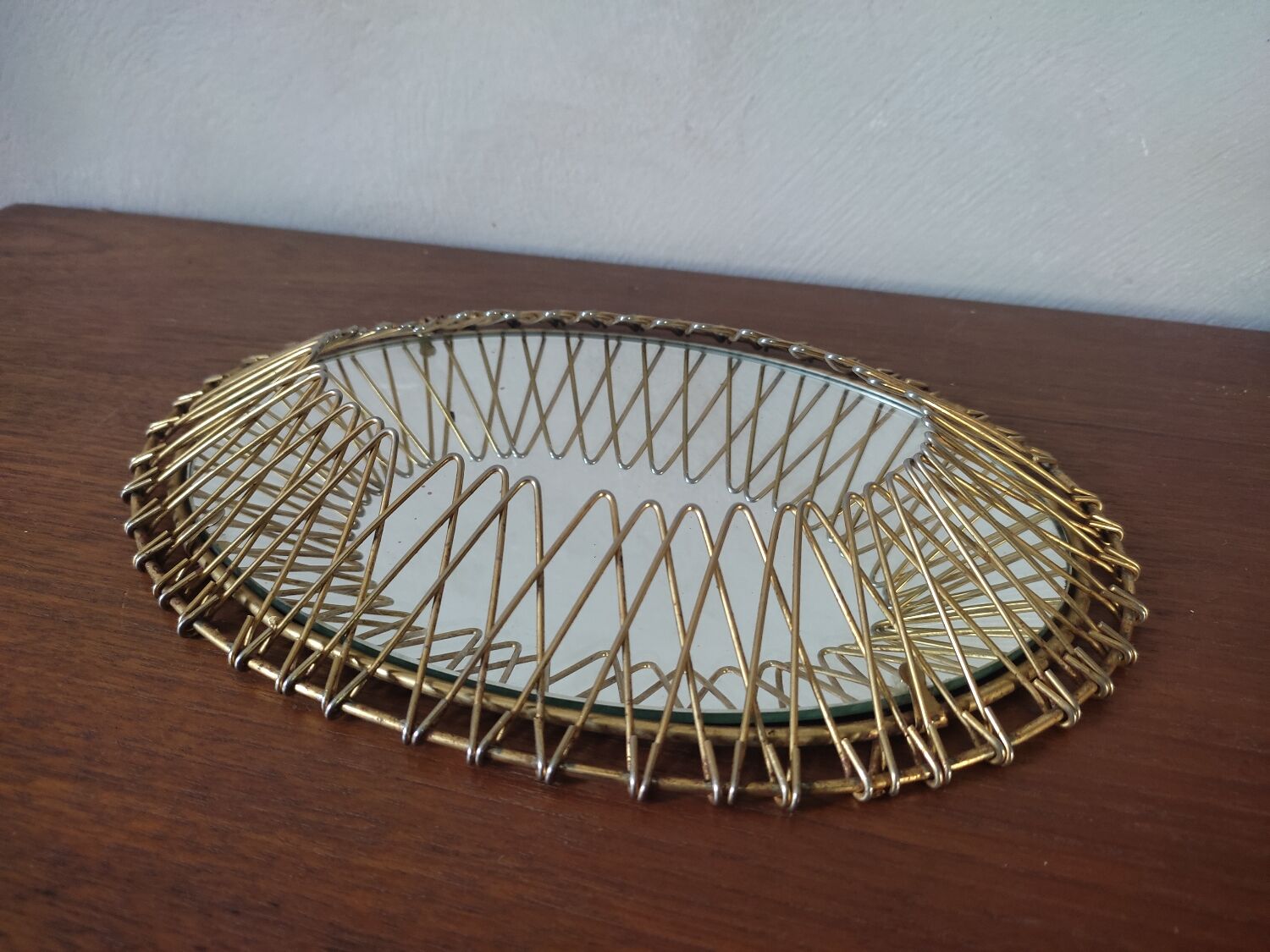 Retractable sun mirror, 34x27 cm