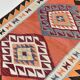 3x10 Turkish Orange & Burgundy Kilim Runner Rug, 92x302Cm