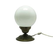 Art Deco table lamp, white glass, Poland, 1930s.