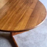 Solid teak Danish extendable dining table, 1960s