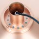 Vintage Copper Pendant Lamp by Form-Light, Danish Mid-Century Modern Lighti