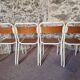 Set of 4 vintage French school chairs – Stackable chairs – 1920s
