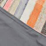 7x9 Mid Century Modern Handmade Striped Vintage Kilim Rug, 184x271Cm