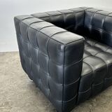 Wittmann Kubus Leather Armchair by Josef Hoffmann, 1980s