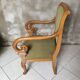 Fauteuil anglais velours vert