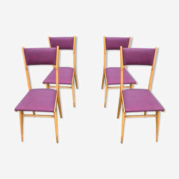 Série de 4 chaises 50’s
