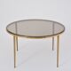 Golden circular Mid-Century Modern Brass coffee table by Vereinigte Werkstätten