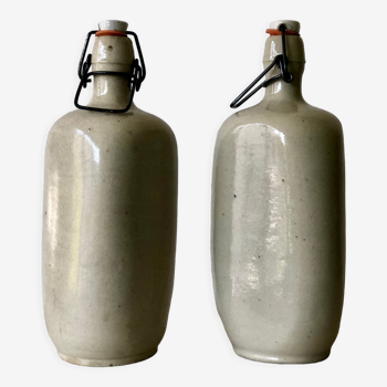 Set of 2 old stoneware bottles