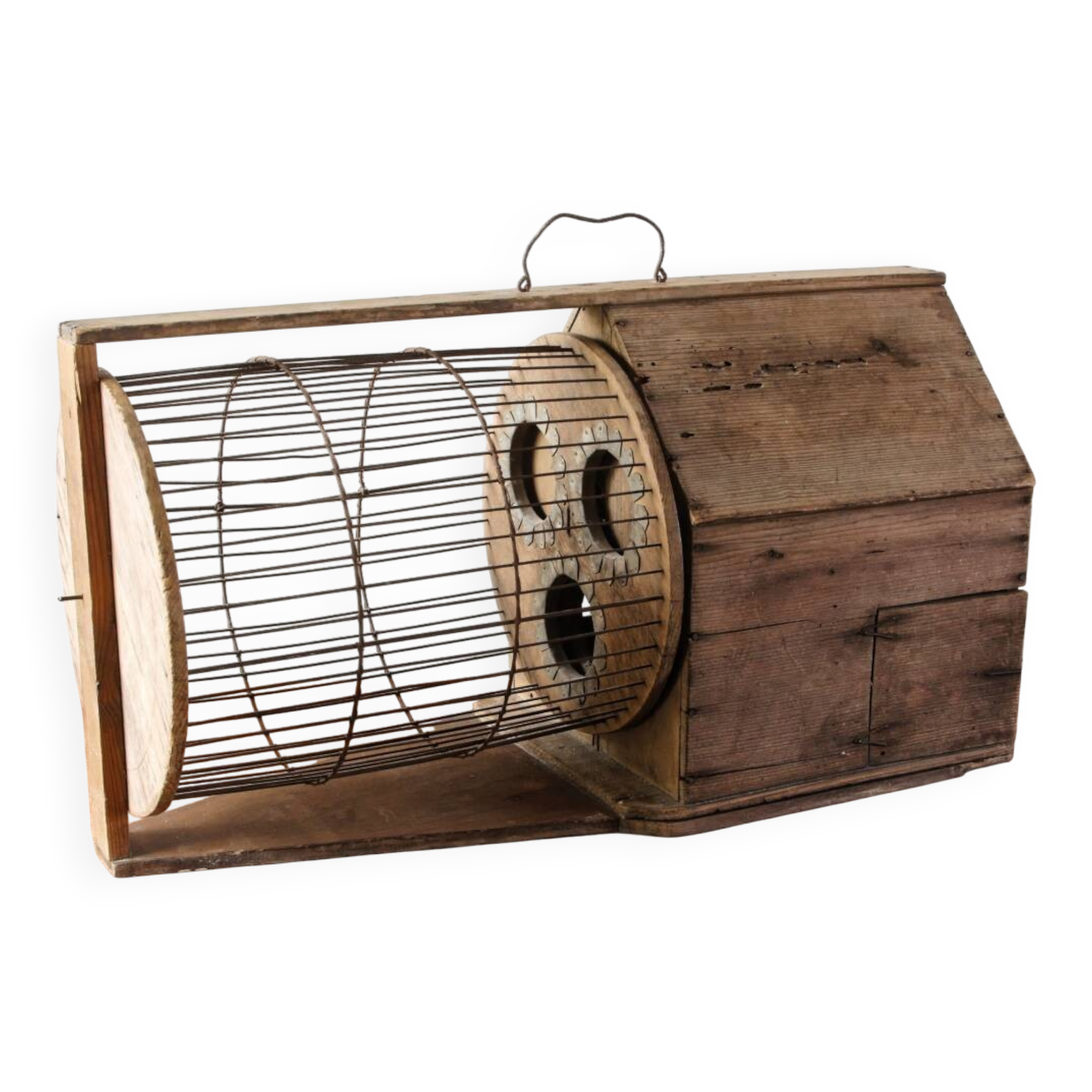 Cage à écureuil, 19ème siècle, bois et métal