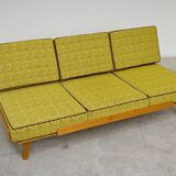 Banquette Daybed jaune vif par Drevotvar, ex Tchécoslovaquie 1960